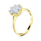 Gold Plated CZ Silver Rings NSR-2687-GP